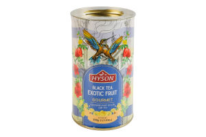 Чай чорний байховий листовий з тропічним ароматом Exotic Fruit Gourmet Hyson тубус 100г