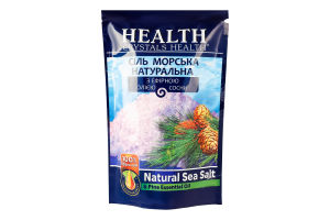 Сіль для ванн морська натуральна з ефірною олією сосни Crystals Health 500г