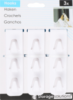 Крючок для одежды пластик трехуровневый 14х2.5х3см №CY5656460 Storage Solutions 3шт