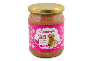 Корм д/собак М"ясний раціон Класична серія з індичкою 460г твіст/б Леопольд