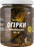 Огурцы маринованные пастеризованные Novus c/б 480г
