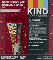 KIND Nuts & Spices Bars Dark Chocolate Hazelnut Spice - 12 CT