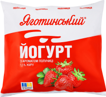 Йогурт 1.5% с ароматом клубники Яготинський м/у 400г
