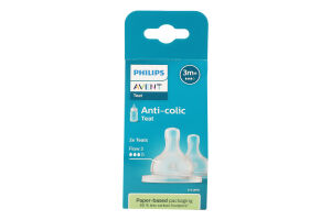 Соска для детей от 3мес силиконовая №SCY763/02 Anti-colic Avent 2шт