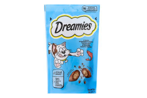 Корм сухий для дорослих котів та кошенят старше 8 тижнів Зі смаком лосося Dreamies д/п 60г