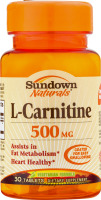Sundown Naturals L-Carnitine 500 mg Dietary Supplement Tablets - 30 CT