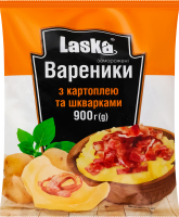 Вареники с картофелем и шкварками Laska м/у 900г