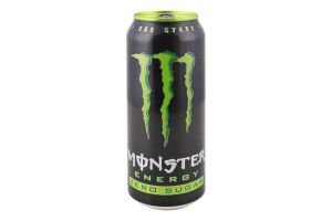 Напій енергетичний безалкогольний сильногазований Нуль цукру Monster Energy з/б 500мл