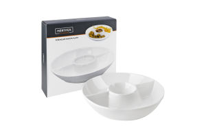 Тарілка для закусок Nerthus порцелянова 3 секції