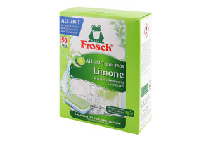Таблетки для посудомийних машин Лимон All-in-1 Frosch 50шт