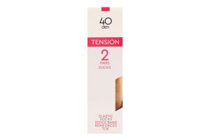 Шкарпетки жіночі Conte elegant Tension 40den 23-25 natural 2пари