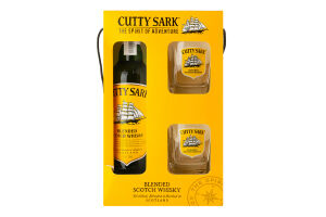 Набір Віскі 40% 0,7л+2склянки Cutty Sark