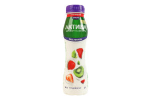 Бифидойогурт 0.5% безлактозный с бифидобактериями Actiregularis с наполнителем Клубника-киви Активіа п/бут 260г