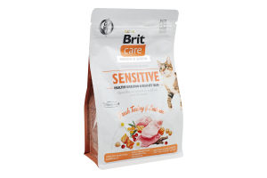 Корм сухий для котів Fresh Turkey&Salmon Sensitive Care Brit м/у 400г
