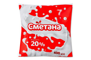 Сметана 7 20% 400 г п/е