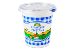 Сметана 15% Селянська ст 300г