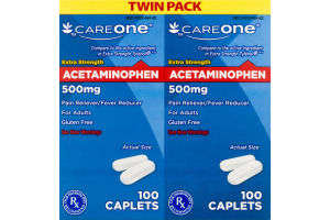 CareOne Extra Strength Acetaminophen Pain Reliever/Fever Reducer - 200 CT