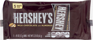 HERSHEY'S Milk Chocolate with Almonds Bars, 5 Count
