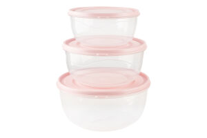 Комплект емкостей круглых 0.85л+1.4л+2л №24000 Soft&Lock Ucsan Plastik 3шт