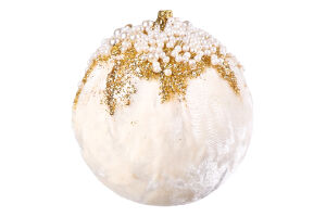 Прикраса ялинкова Куля Сніжна лавина пластик 8см