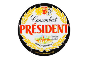Сир м'який Камамбер 45% 250г President