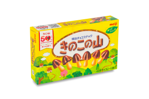 Печиво Kinoko No Yama у формі грибочків у шоколаді