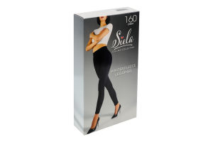 Термолеггинсы женские на коротком флисе Siela Collant collection 160den M nero