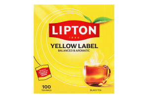 Чай Єлоу Лейбл чорний 100*2г Ліптон