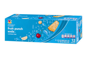 Ahold Fruit Punch Soda - 12 CT