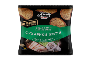 Сухарики житні Сало з часником Dobra Grinka м/у 80г