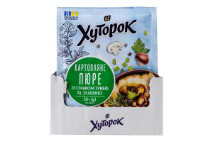 Пюре картофельное со вкусом грибов и зеленью Хуторок м/у 30г