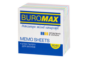 Блок паперу для записів 80х80х30мм №BM.2232 Веселка Buromax 1шт