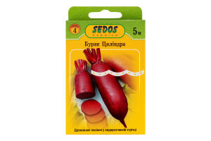 Насіння Буряк столовий Циліндра дражоване на стрічці 5м 2г Седос
