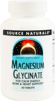 Добавка диетическая таблетки Глицинат магния Source Naturals 60шт