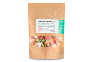 Суміш цукатів та горіхів сушених Тропічна Novus д/п 100г