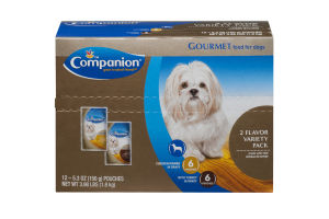Companion Gourmet Dog Food Variety Pack Chicken Dinner in Gravy/Turkey in Gravy - 12 CT