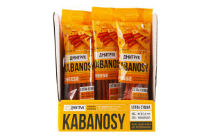 Снеки м'ясні з м'яса птиці з додаванням сиру Cheese Кабаноси Дмитрук в/к м/у 80г