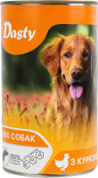 Корм д/собак з смаком птиці 1240г ж/б Дасті