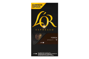 Кофе натуральный жареный молотый в капсулах Forza Espresso L’OR к/у 52г