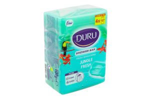 Мыло косметическое для душа Jungle fresh Fresh sensations Duru 4х150г