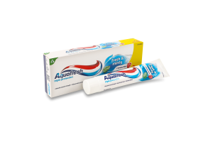 Паста зубная с фтором Освежающая-мятная Triple protection Aquafresh 2х75мл