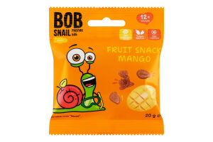 Снек фруктовый для детей от 12мес Mango Baby Bob Snail м/у 20г