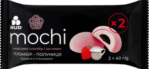 Морозиво Пломбір-полуниця Mochi Rud м/у 2х40г