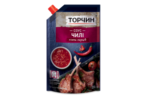 Соус томатный пять перцев пастеризованный Чили Торчин д/п 200г