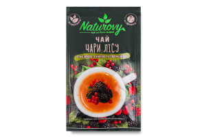 Концентрат напою безалкогольного пастеризований Чай з малиною, ожиною та смородиною Чари лісу Naturovy м/у 50г