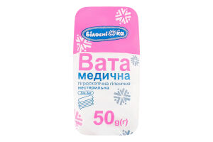 Вата мед. н/ст. 50г гігроск. зіг-заг
