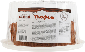 Торт бисквитный Трюфель Калачі п/у 500г