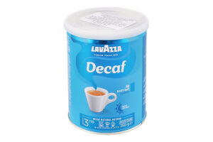 Кава натуральна смажена мелена без кофеїну Deсaffeinato Lavazza з/б 250г