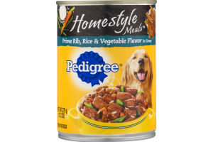 Pedigree Food For Dogs Homestyle Meals Prime Rib, Rice & Vegetable Flavor In Gravy