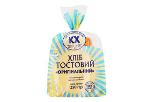 Хліб половинка в нарізці тостовий Оригінальний Формула смаку м/у 250г